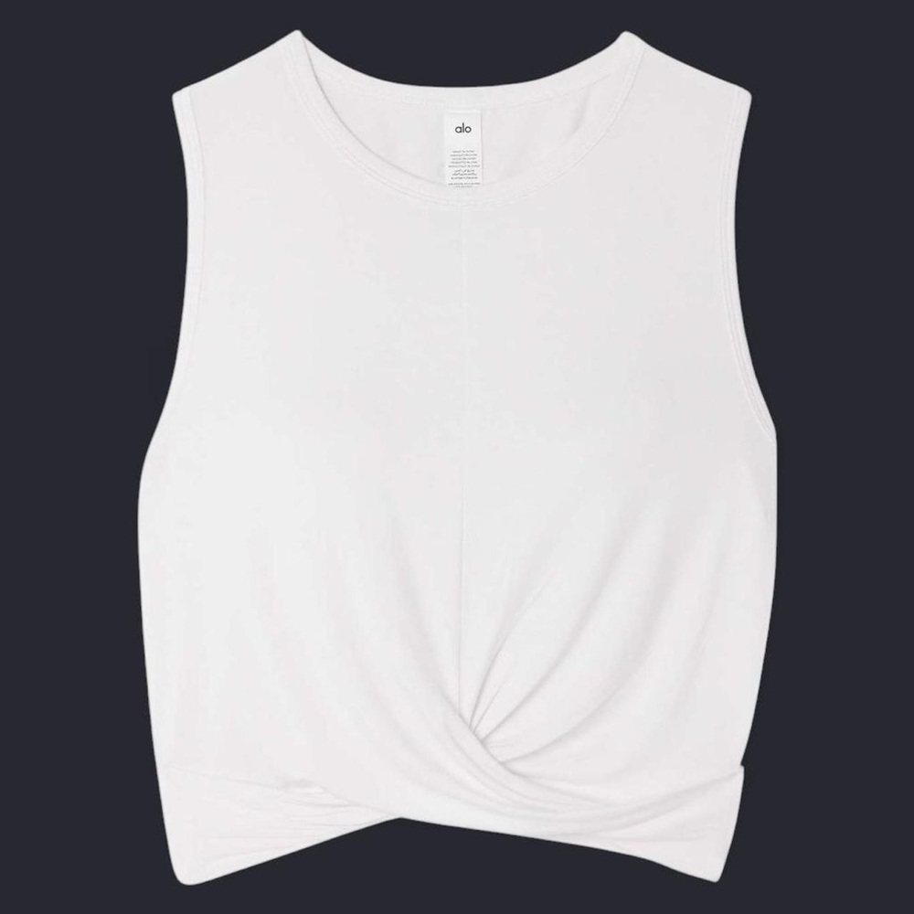 ALO Yoga Cover‎ Wrap Tank Crop Top White Size X-Small XS Fairy